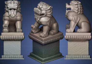 3D model Chinatown Trade Gate Paifang Dragon Boston MA NEW17 (STL)